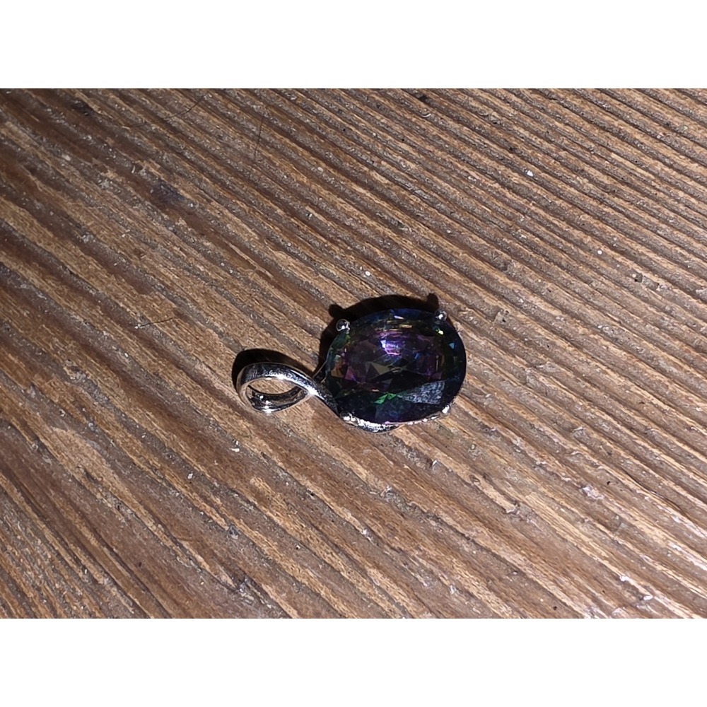 925 Sterling Silver Pendant, Mystic Fire Topaz